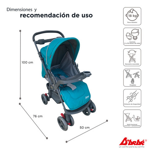 Carreola Y Auto Asiento Travel System Star Jade Color Verde