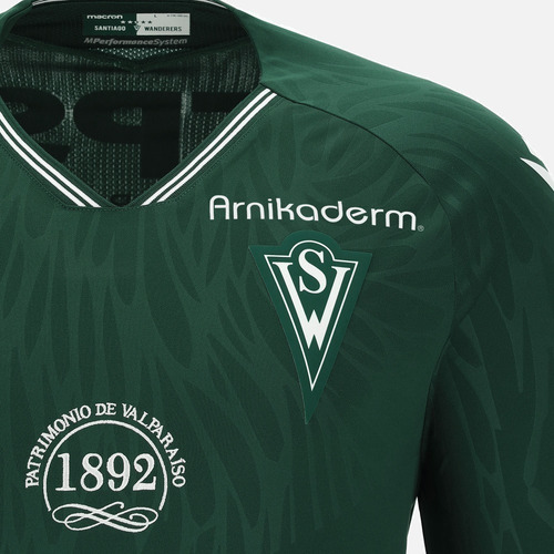 Imagen 2 de 3 de Camiseta Santiago Wanderers 2022 Local Verde Macron Nueva