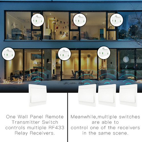 Kit Interruptor Inalámbrico 110-230v Y Receptor Control Remo