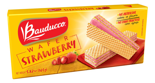 Bauducco Strawberry Wafers - Galletas Crujientes De Oblea Co