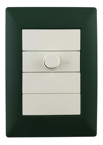 Llave Armada 1 Dimmer Led Blanco Con Tapa Verde Cambre Xxii