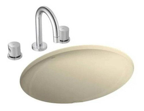 Imagen 2 de 2 de Bacha de baño bajo mesada Deca L37 crema 485mm x 375mm 16mm de alto