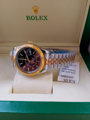 Reloj Rolex Sky Dwellwer Plata/dorado Dorado Negro (Usado)