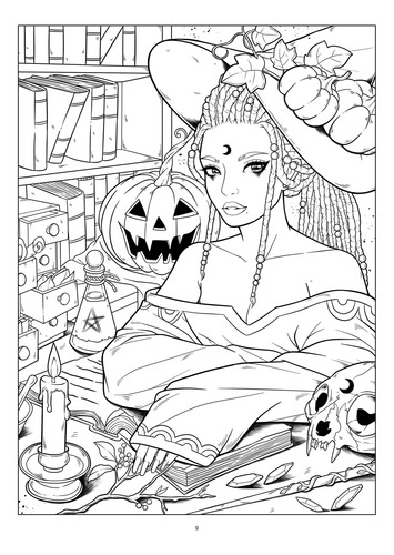 Green Witches | Libro Anillado Colorear Pintar | Coco Wyo