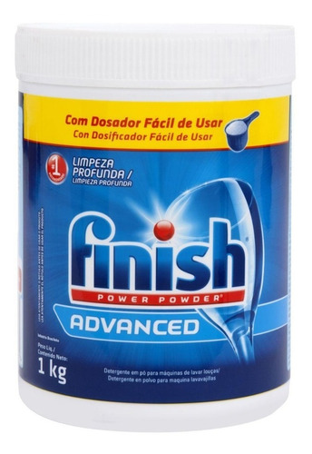 Finish Power Powder 1 Kg Detergente Em Pó Maquina Lava.louça