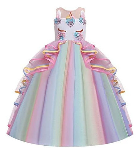 Wocinl Vestido De Princesa Para Meninas, Roupas De Unicórni