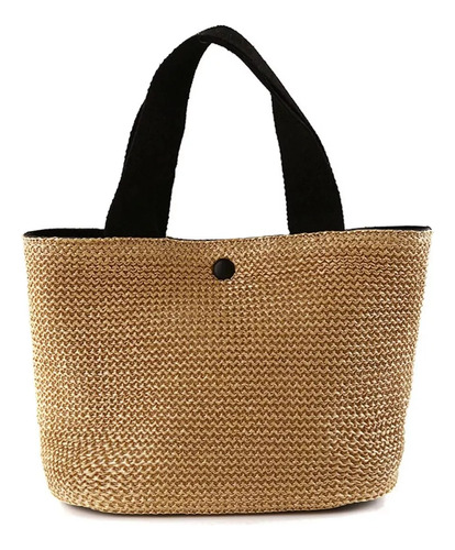 Bolso Tejido Casual Estilo Resort De Playa Para Mujer