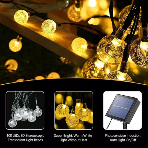 Nuevo Cuerda For Tendedero, 200 Leds, Cristal De Lunares,