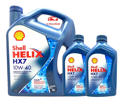 6 Litros Aceite Shell Helix Hx7 10w40 Semisintetico