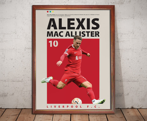 Cuadro Decorativo Poster Alexis Mac Allister Liverpool