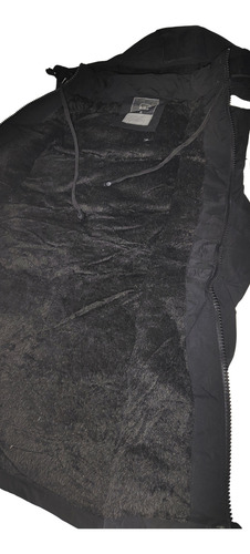Campera Parka Hombre Con Piel Mangas Y Capucha Desmontables