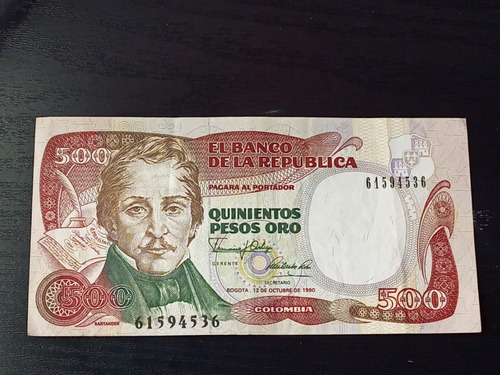 16 Billetes De 500 Pesos Oro Colombianos