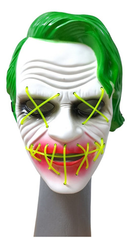 Máscara Guason Joker Luz Led Neón Cotillón - Cienfuegos