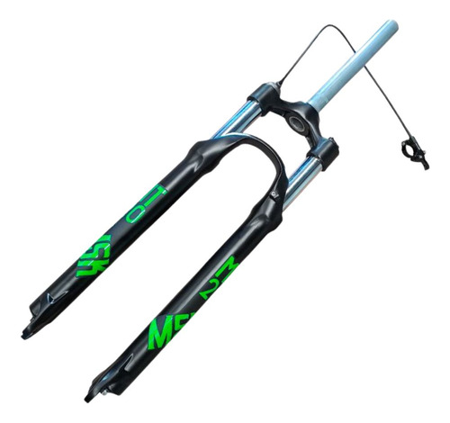 Garfo Suspensão Bike Aro 29 Mt-20 Com Trava 100mm Alumínio Cor Preto+Verde