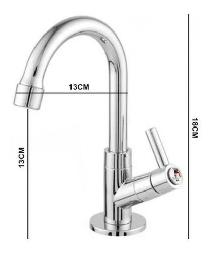 Torneira Banheiro Lavabo Bica Alta Madrid C65 1/4 Volta