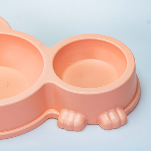 Comedouro E Bebedouro Pote De Ração Duplo Plástico Gato Fofo