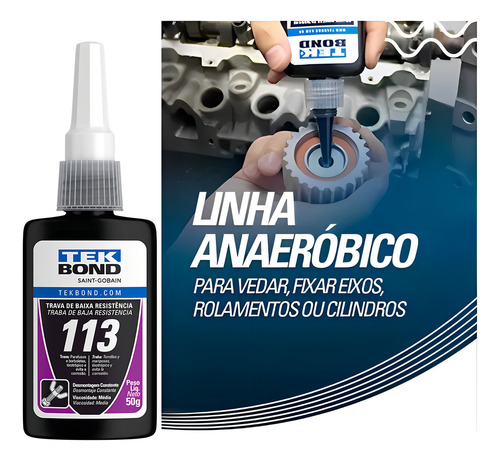 Adhesivo Anaeróbico Traba Rosca Bajo Torque 50g 113 Tekbond