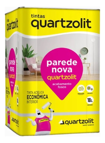 Parede Nova Quartzolit Acrílica 1 8 L Antimofo Baixo Odor