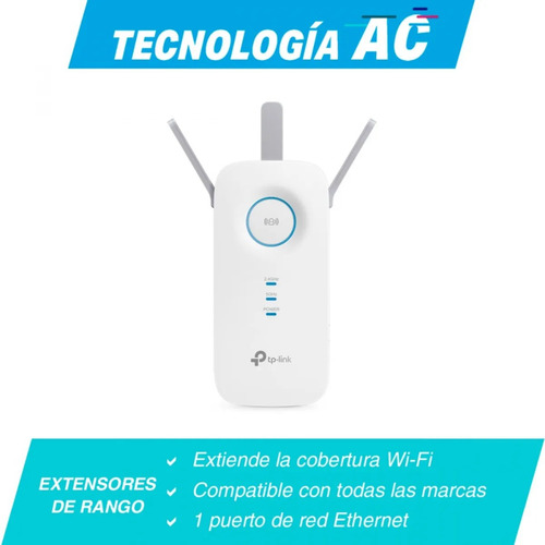 Extensor De Rango Wifi Dual Band 2.4 Y 5g Tp-link Re450