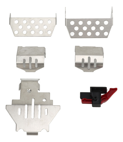 Protector De Acero Inoxidable Rc Car Chassis Armor, 6 Piezas