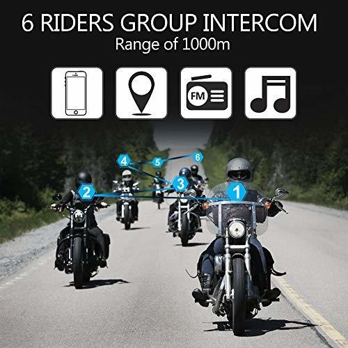 Imagen 2 de 6 de Audifono Bluetooth Para Motocicleta 6 Conductor Cable Fm