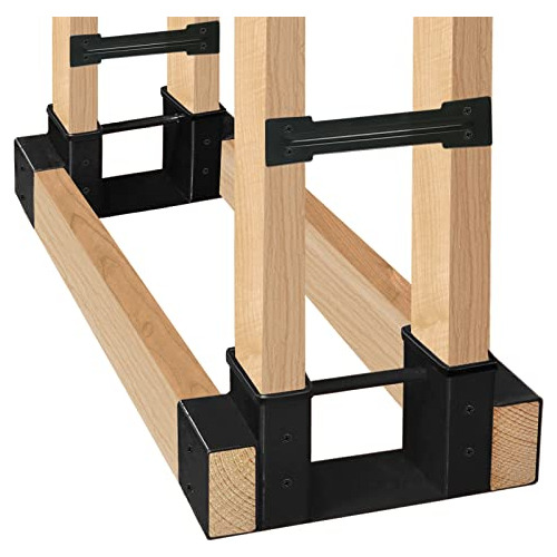 Kit De Soporte Almacenamiento De Leña Exterior, Soport...