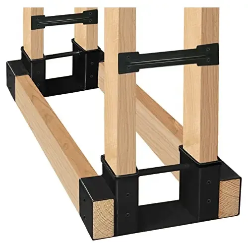 Carrito De Leña Metálico GYMAX Con 2 Ruedas Grandes - Transportador Robusto De Troncos Para Chimenea, Interior/exterior, Capacidad 100kg