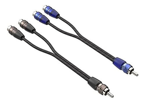 Rockrix 0.6ft 2 Hembra A 1 Macho Rca Y Adaptador Splitter Ca