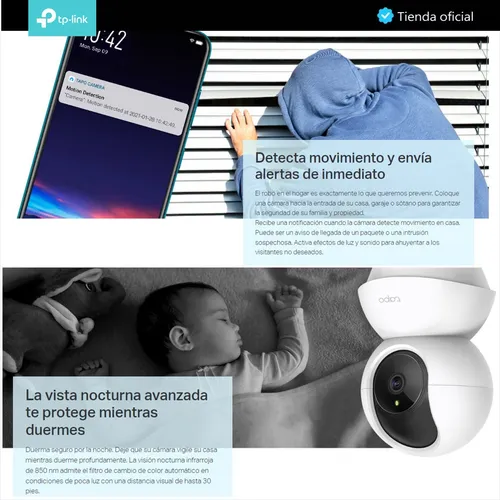 Tp-link, Cámara Ip Wifi Robótica Tapo C210 + Micro Sd 256gb