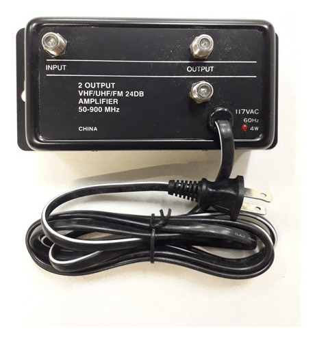 Amplificador De Sinal De Antena Vhf/uhf/fm Com 2 Saidas 110v (Usado)