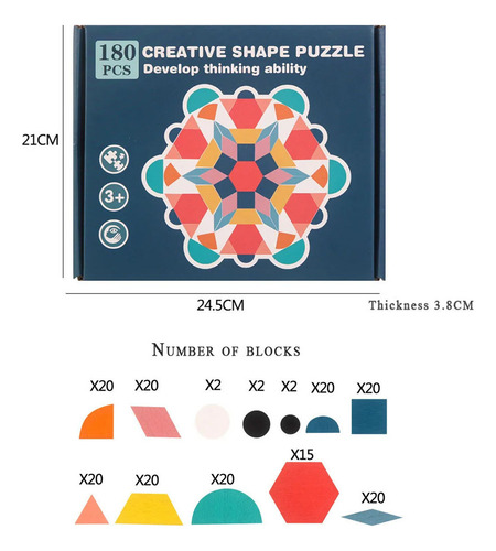 My Juguete Educativo Montessori Tangram Puzzle De Madera