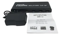 Comprar Splitter Hdmi 1x4 1080p 3d 4 Pantallas Duplicador Laptop Pc