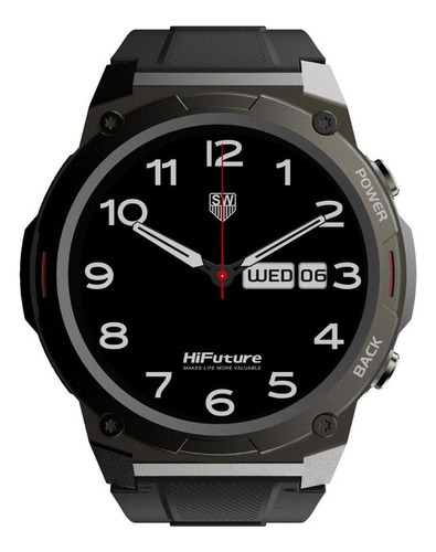 Reloj Smartwatch Hifuture Future Go Mix2 1.43 Color De La Malla Negro