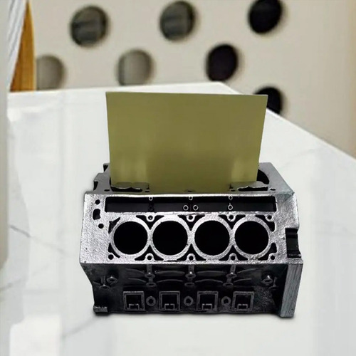 Tarjetero Y Portalápices Engine Block Para Tarjetas De Prese