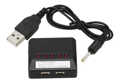 Cargador Usb Simultaneo X5 Baterias Lipo 3.7v Drones Syma