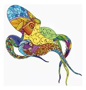 Pulpo Calcomanía Sticker Reflectiva Octupus 11.1x11.8cm