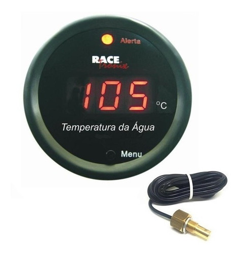 Medidor Temperatura Da Água Digital Vermelho Racetronix