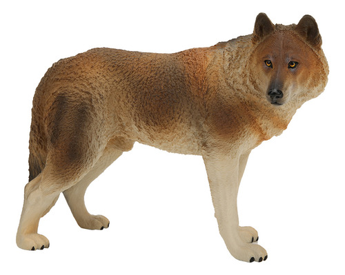 Adornos De Escritorio Con Modelo De Simulación De Lobo Marró