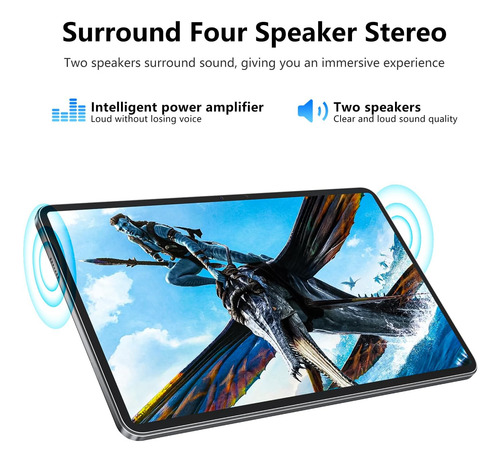 Naclud Tableta De 10.51 Pulgadas 6gb Ram 128gb Rom, Tableta