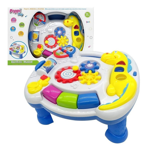 Imagen 1 de 6 de Mesa Escritorio Musica Luz Sonido Poppi Baby En Casa Valente