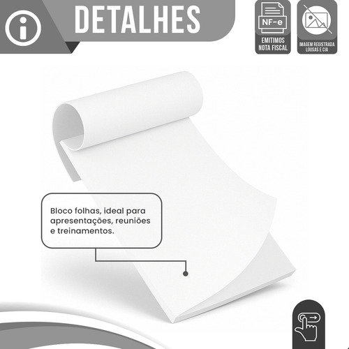 Bloco De Folhas P/ Flip Chart Cavaletes De Pintura 20 Folhas