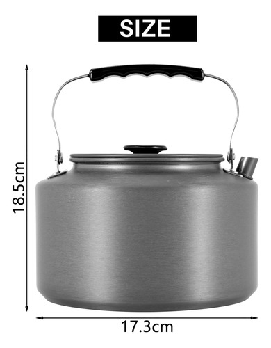 Tetera Para Acampar, 2 L, Abierta, Para Fogata, De Calentami