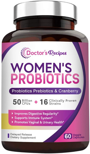 Doctor&#39;s Recipes - Probiótico Para Mujeres, 60 Cápsulas,