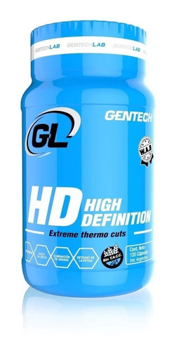 Gentech Hd High Definition 120 Cap Quemador Grasas Sin Tacc