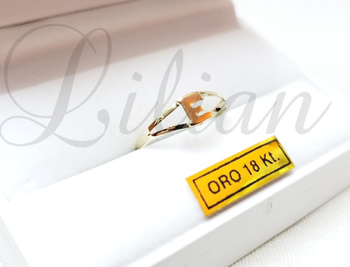 Anillo Inicial Oro 18k  1 Gramo Novia Mama Mujer Letra