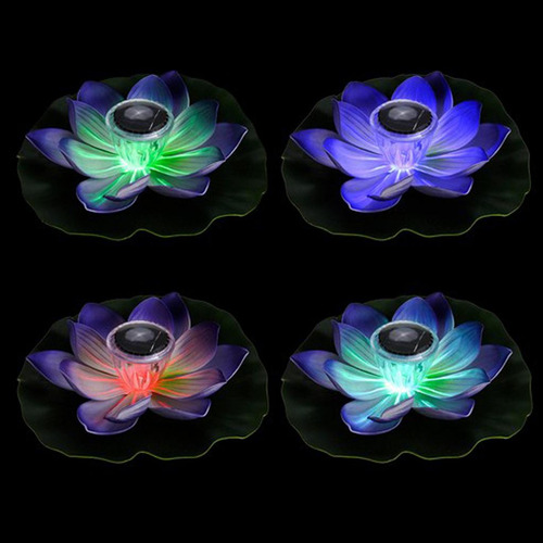 2 Faroles Led Flotantes Con Forma De Flor Nocturna Con Energ