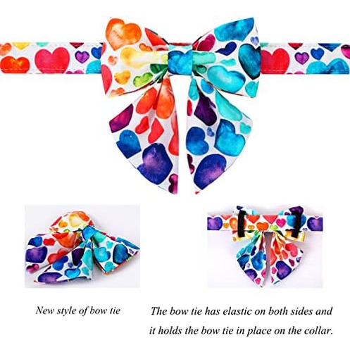 Lionet Paths Valentines Collar Con Perros Con Bowtie, Collar