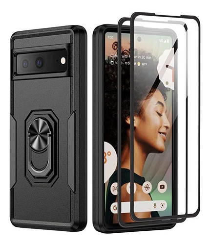 Google Pixel 6a 5g Case With Screen Protector, Military Grad