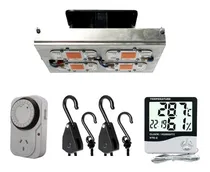 Comprar Luz Led Cultivo Indoor 200w Timer Termohigrometro Poleas