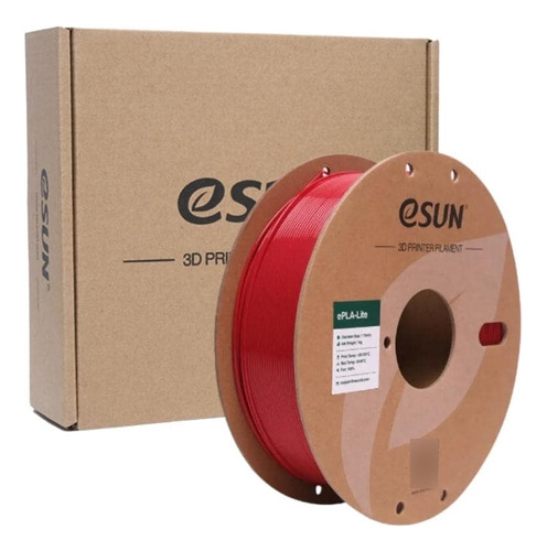 Filamentos Pla Esun 1kg 1.75mm Bobina Reciclable Rojo